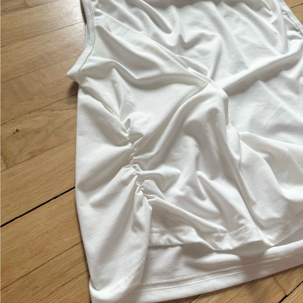 🍂CLEAROUT Solid Ruched Tank Top - Picture 4 of 8